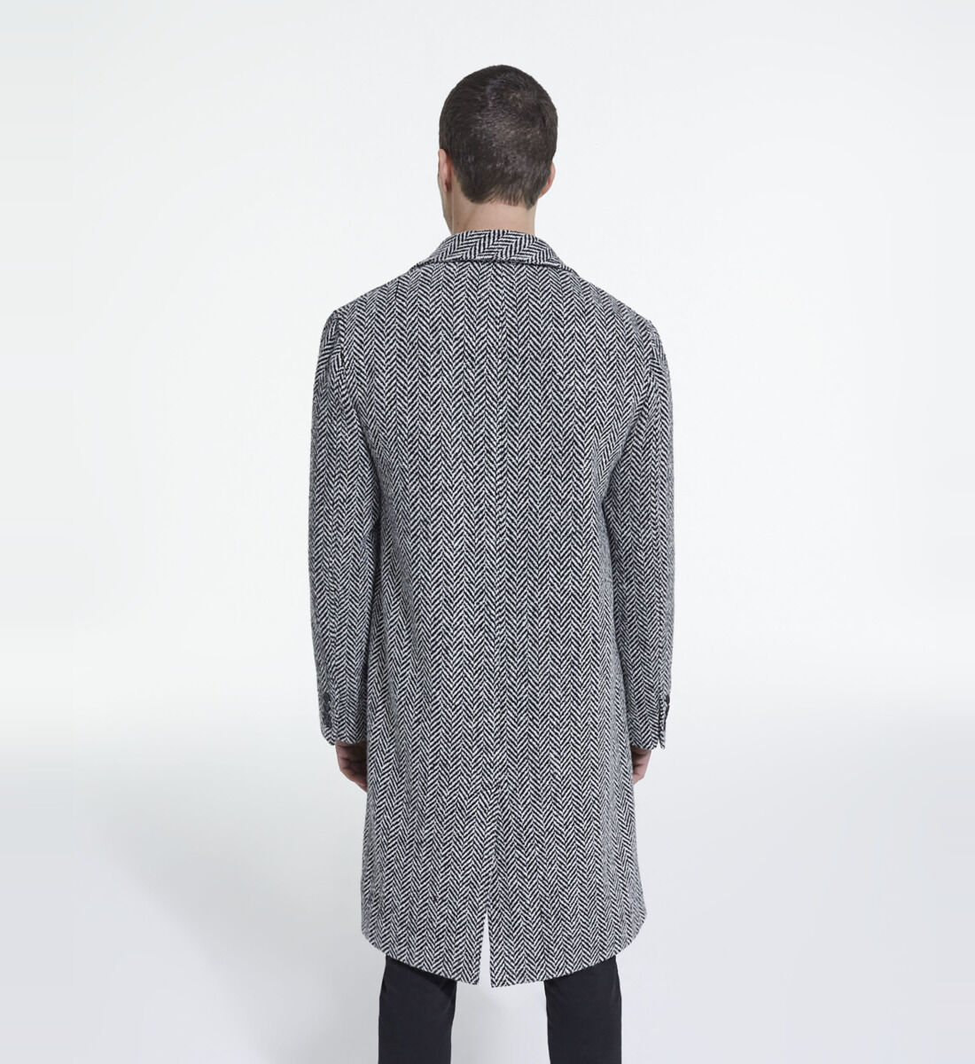 Patterned wool coat The Kooples US