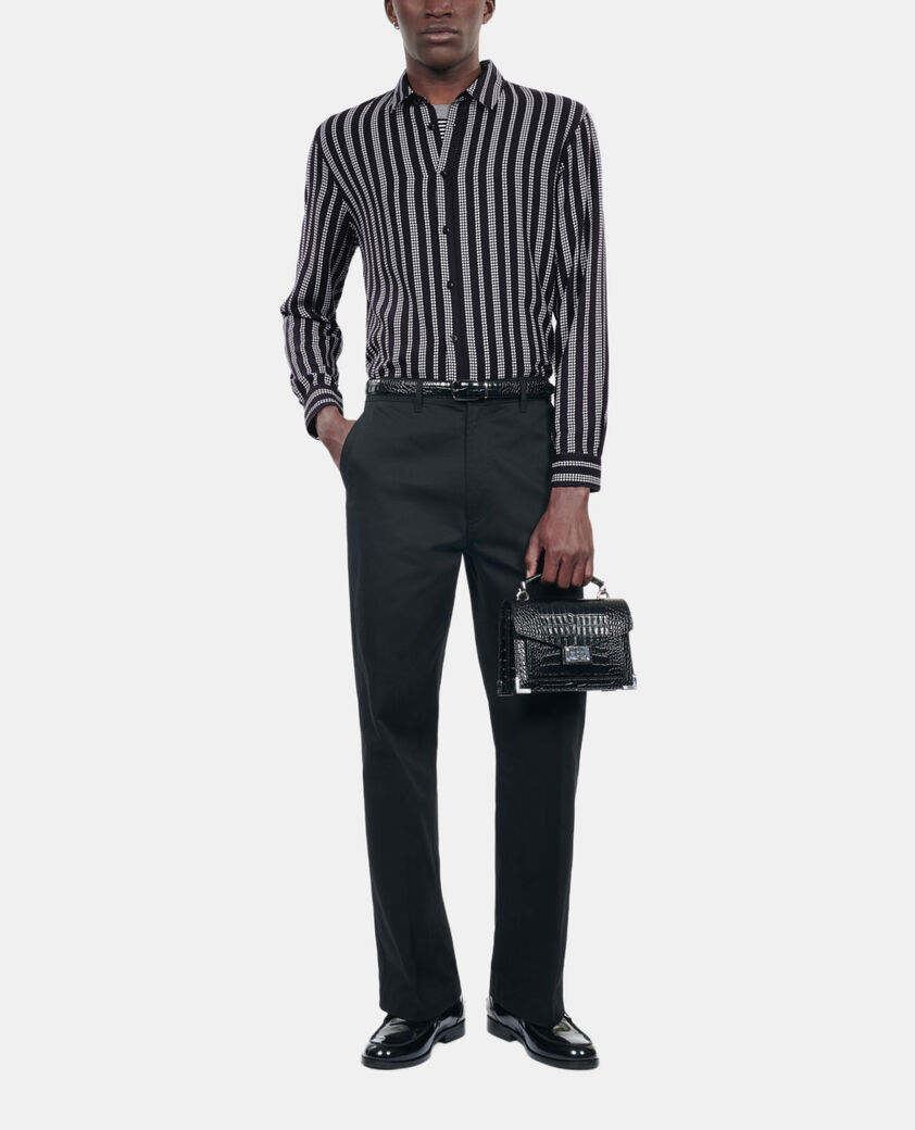 The Kooples MEN BLACK WHITE printed shirt