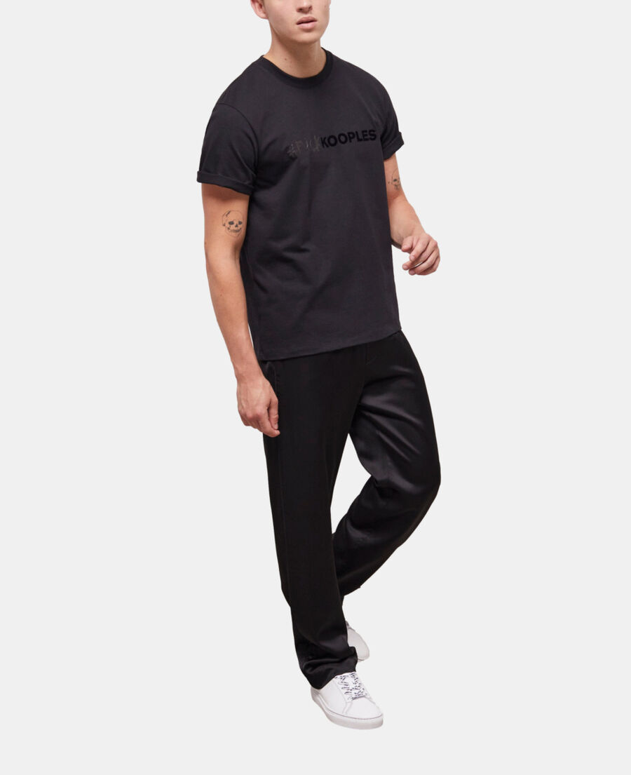 black logo t-shirt