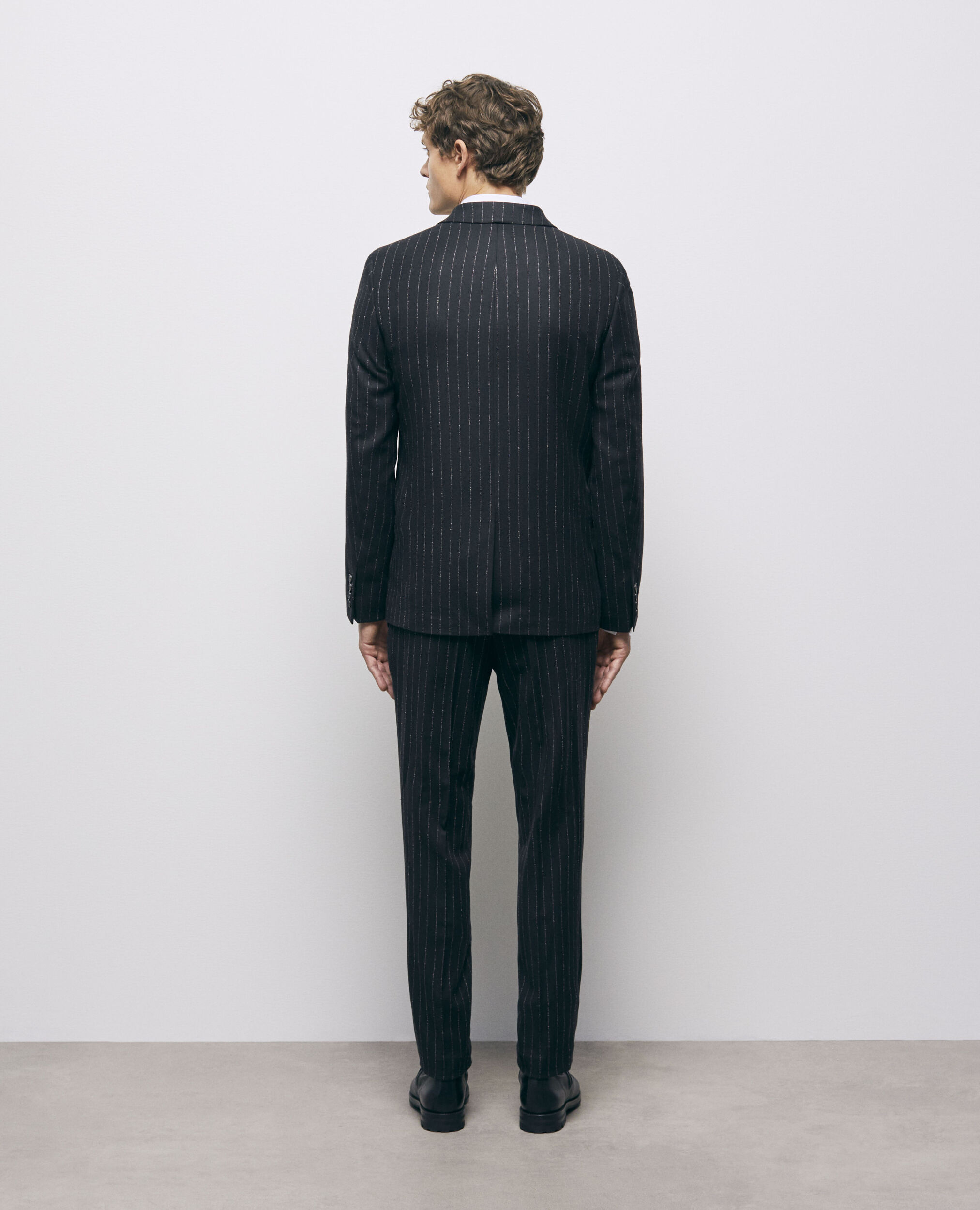 Striped suit jacket, BLACK WHITE, hi-res image number null