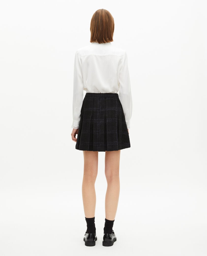 The Kooples FEMME NAVY jupe courte plissée marine