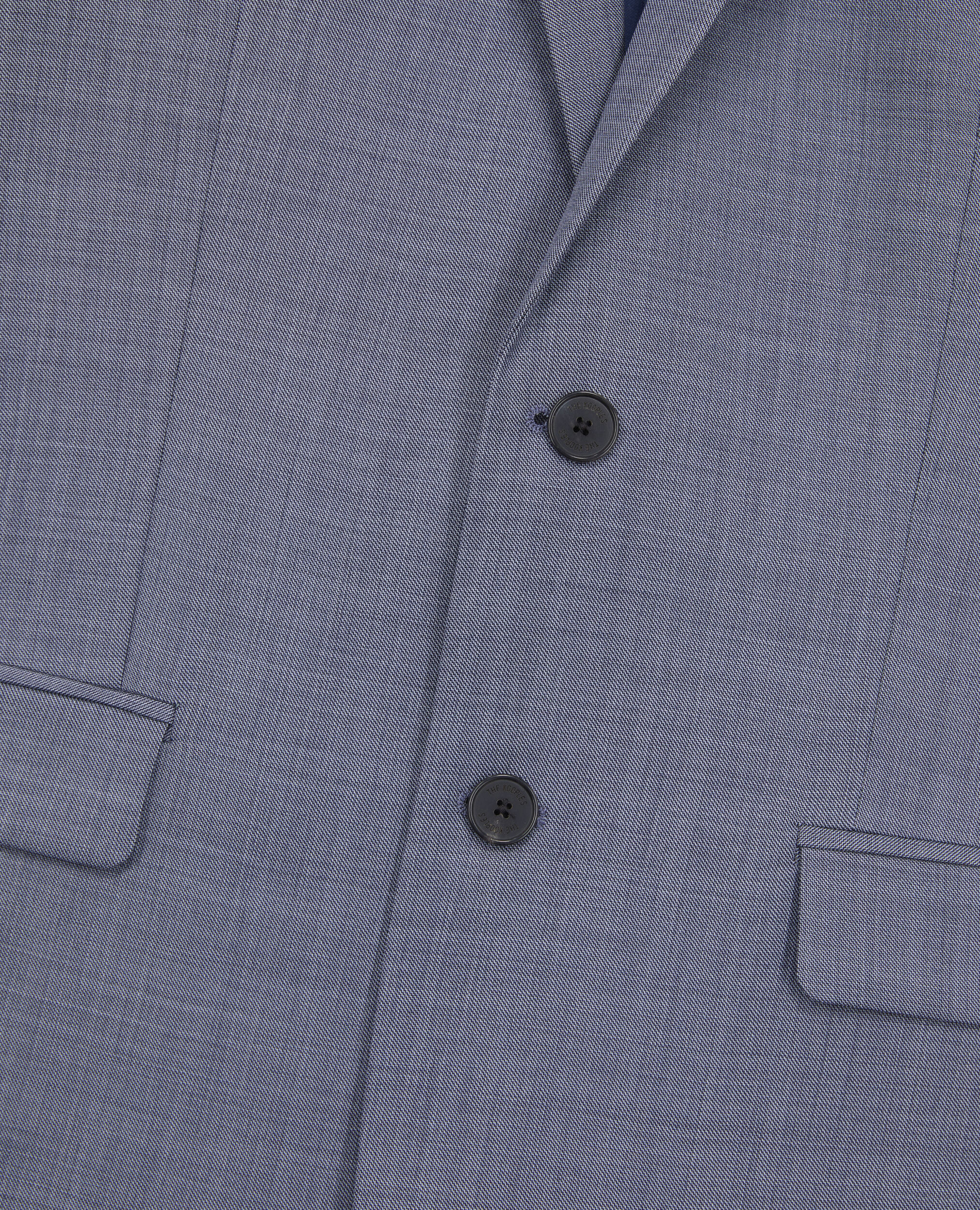 Grau-blau karierte Anzugjacke aus Wolle, LIGHT BLUE, hi-res image number null