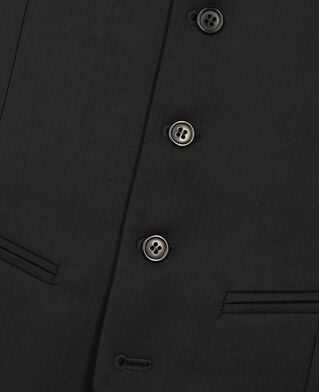 The Kooples H BLACK black wool button-down suit vest 