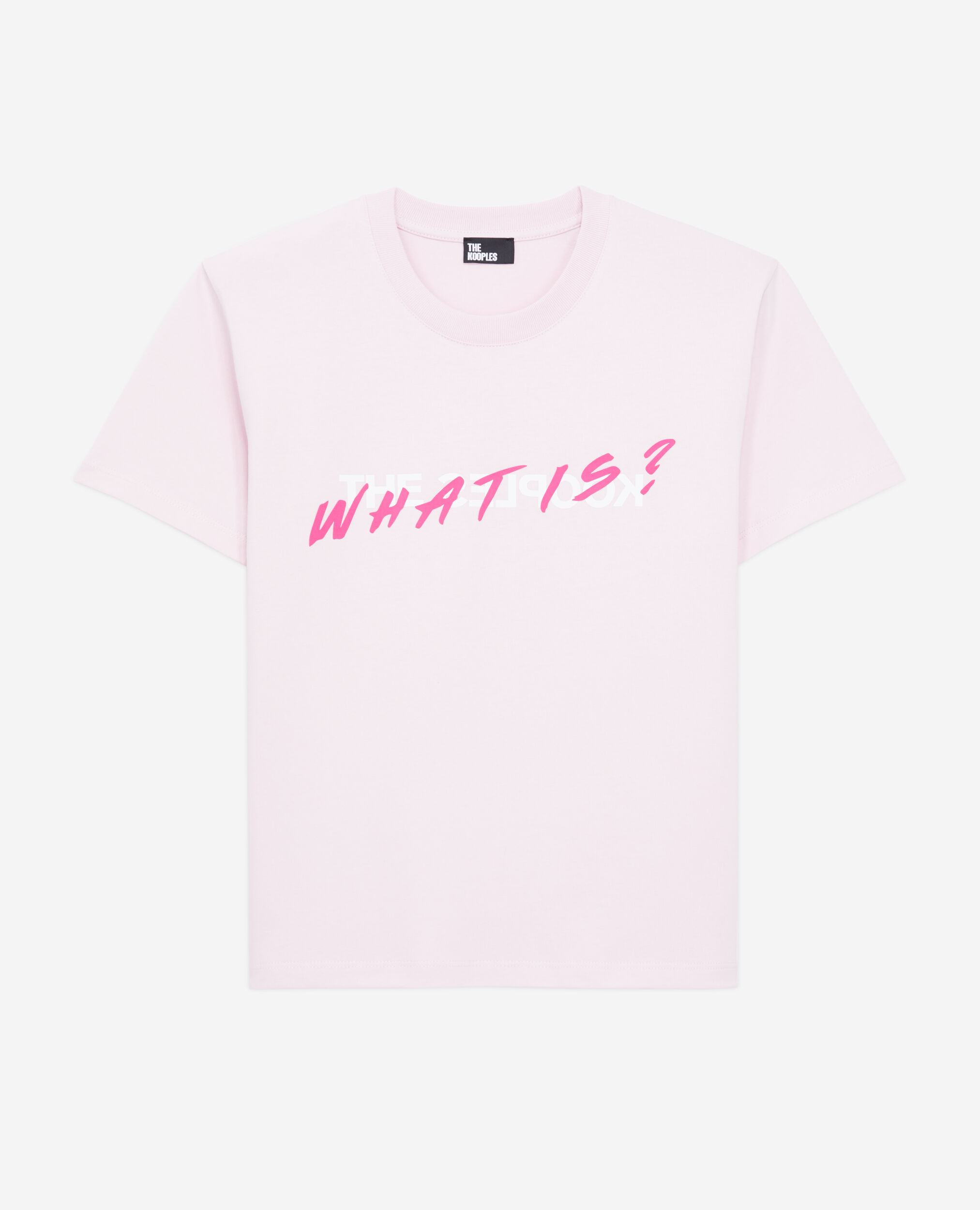Rosa T-Shirt mit What is-Schriftzug, PALE PINK, hi-res image number null
