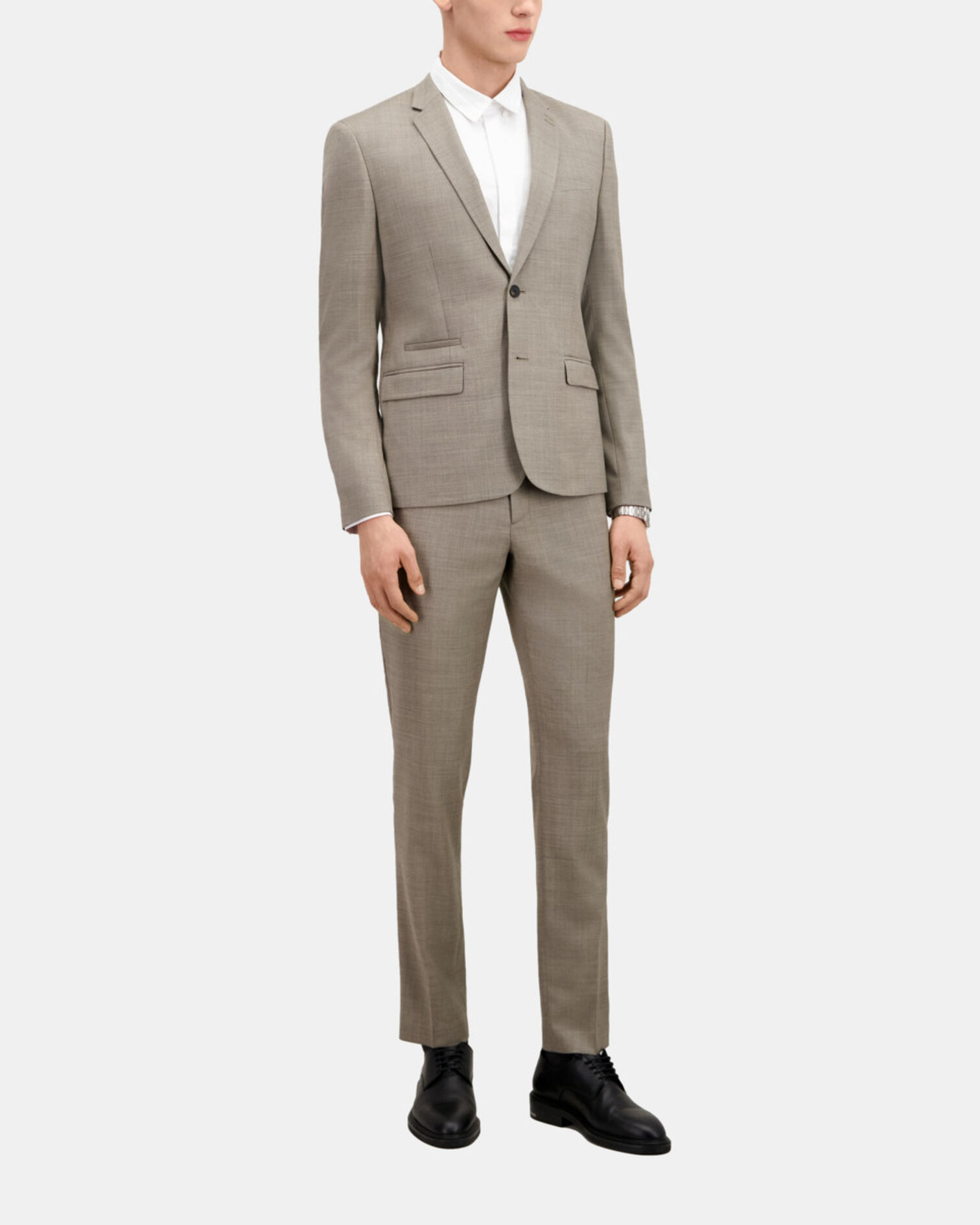Beige wool suit jacket, BEIGE, hi-res image number null