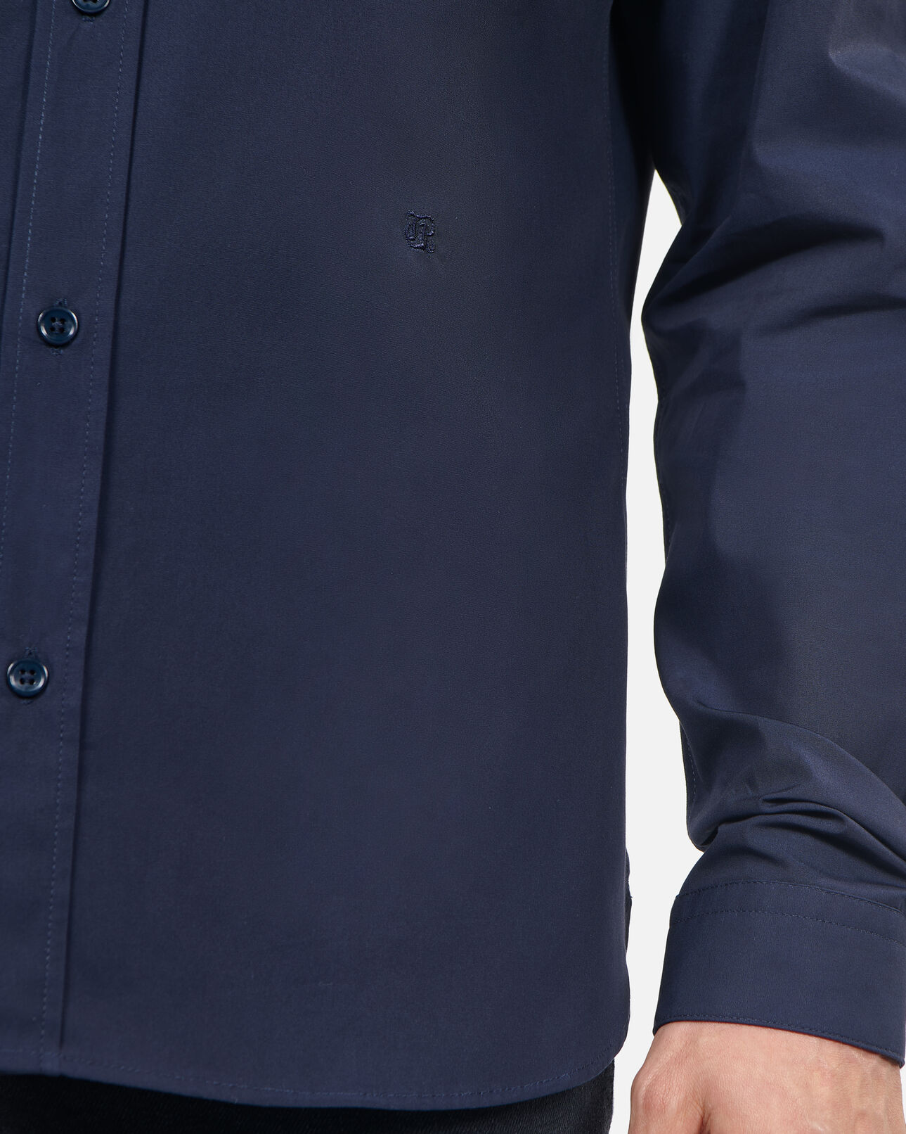 The Kooples HOMME NAVY chemise en popeline bleu marine