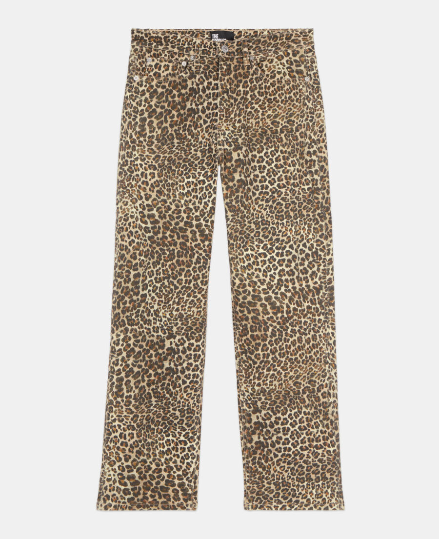 The Kooples WOMEN CHOCOLATE leopard print boyfriend jeans