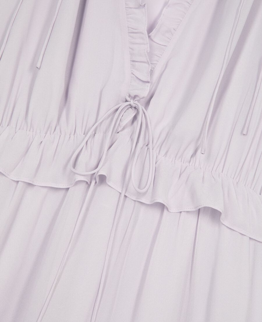 The Kooples FEMME LIGHT PURPLE robe courte avec volants lilas