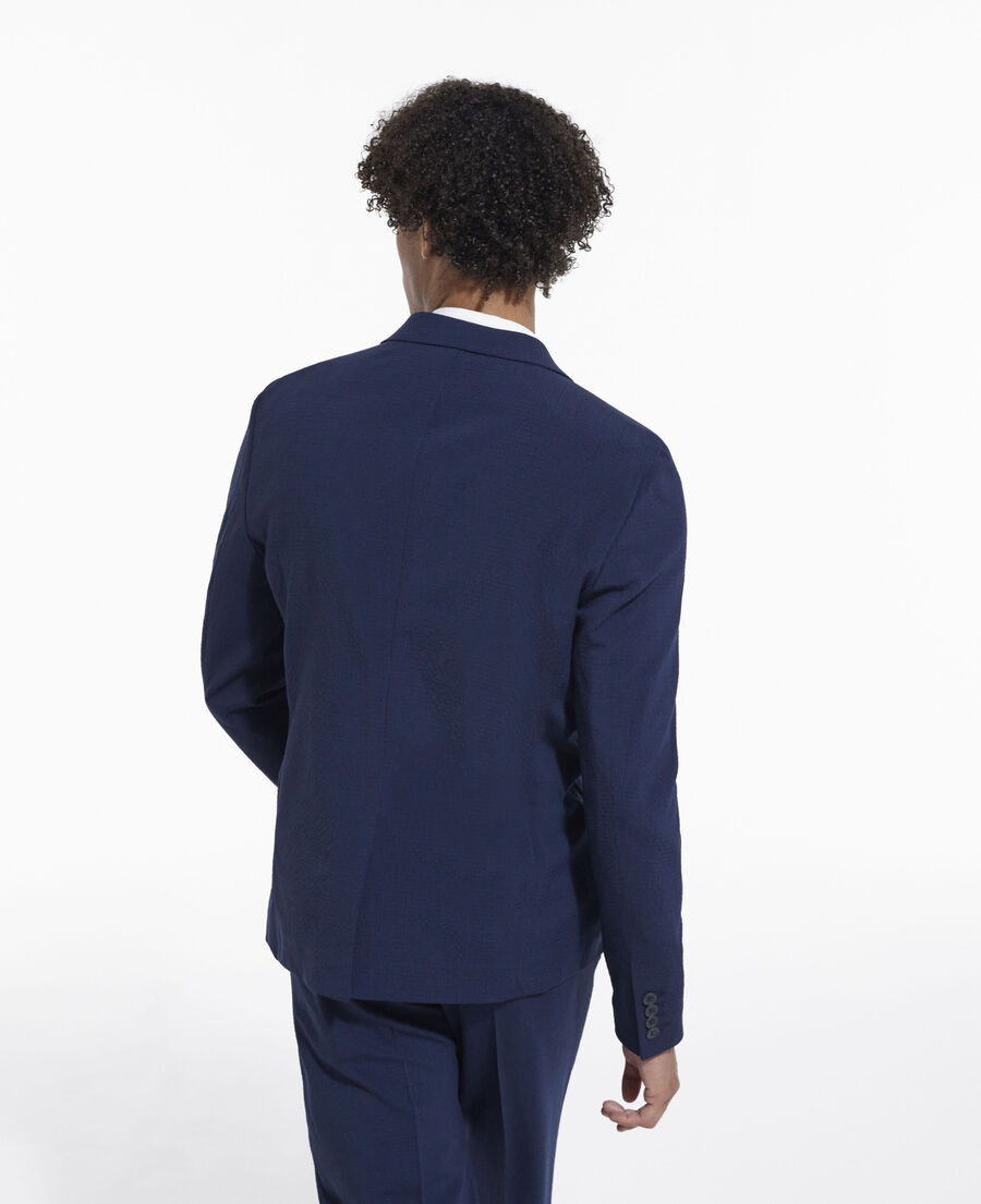 formal navy blue lightweight jacket