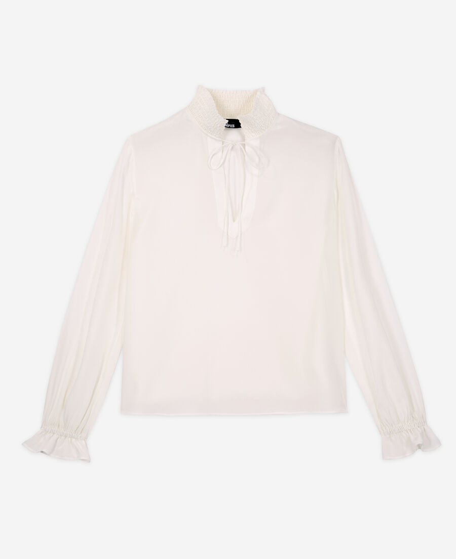 ecru silk blouse