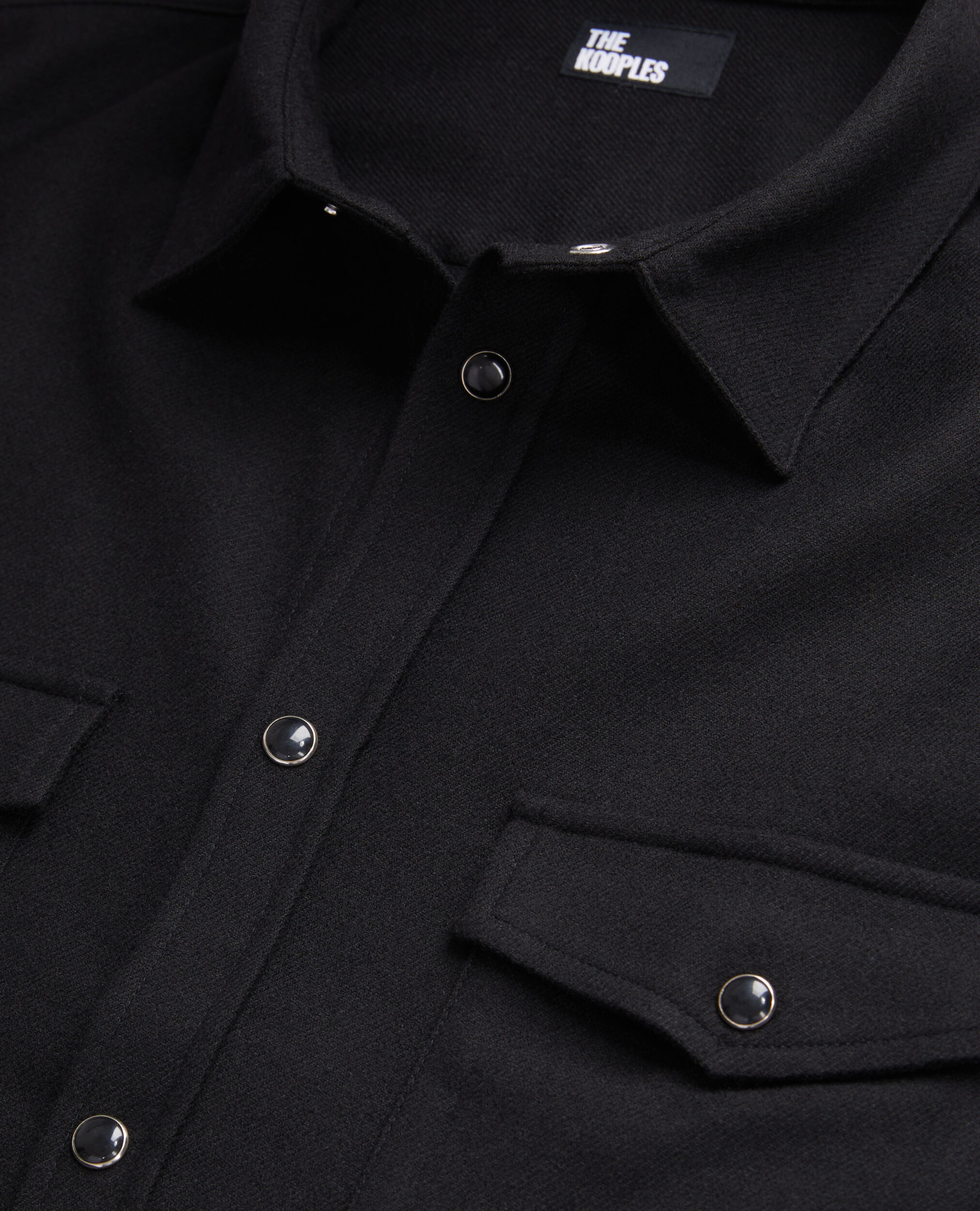 Black flannel shirt, BLACK, hi-res image number null