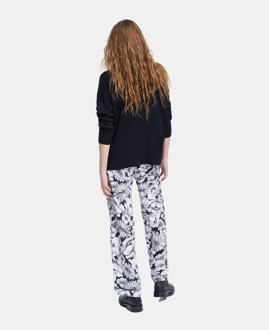 black wool sweater