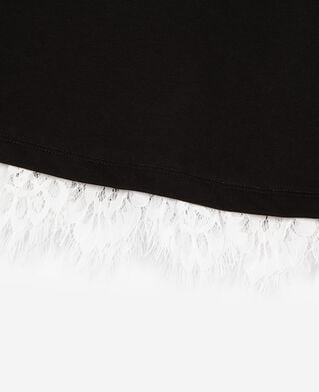 The Kooples WOMEN BLACK short skirt with black lace
