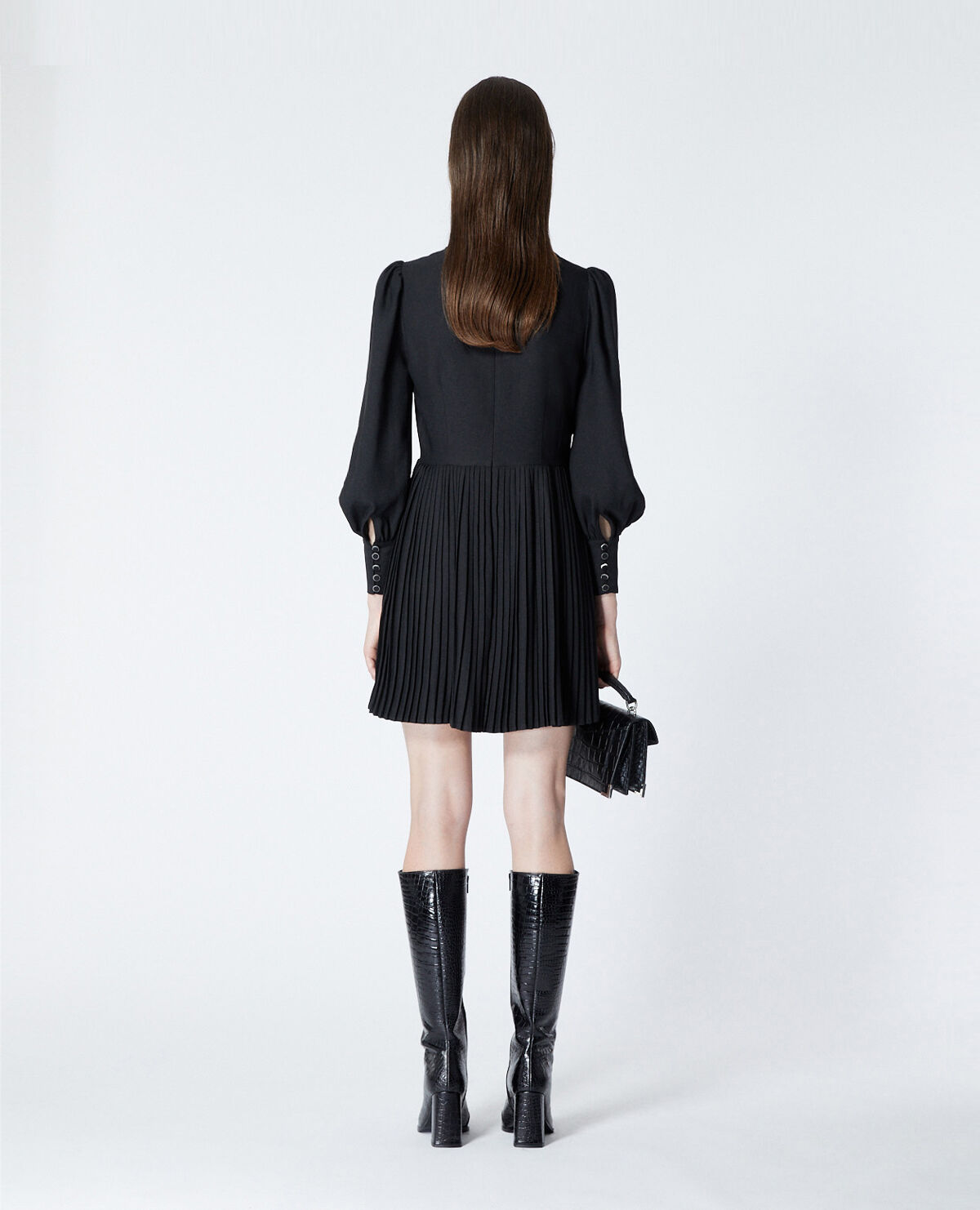 Short pleated black dress The Kooples