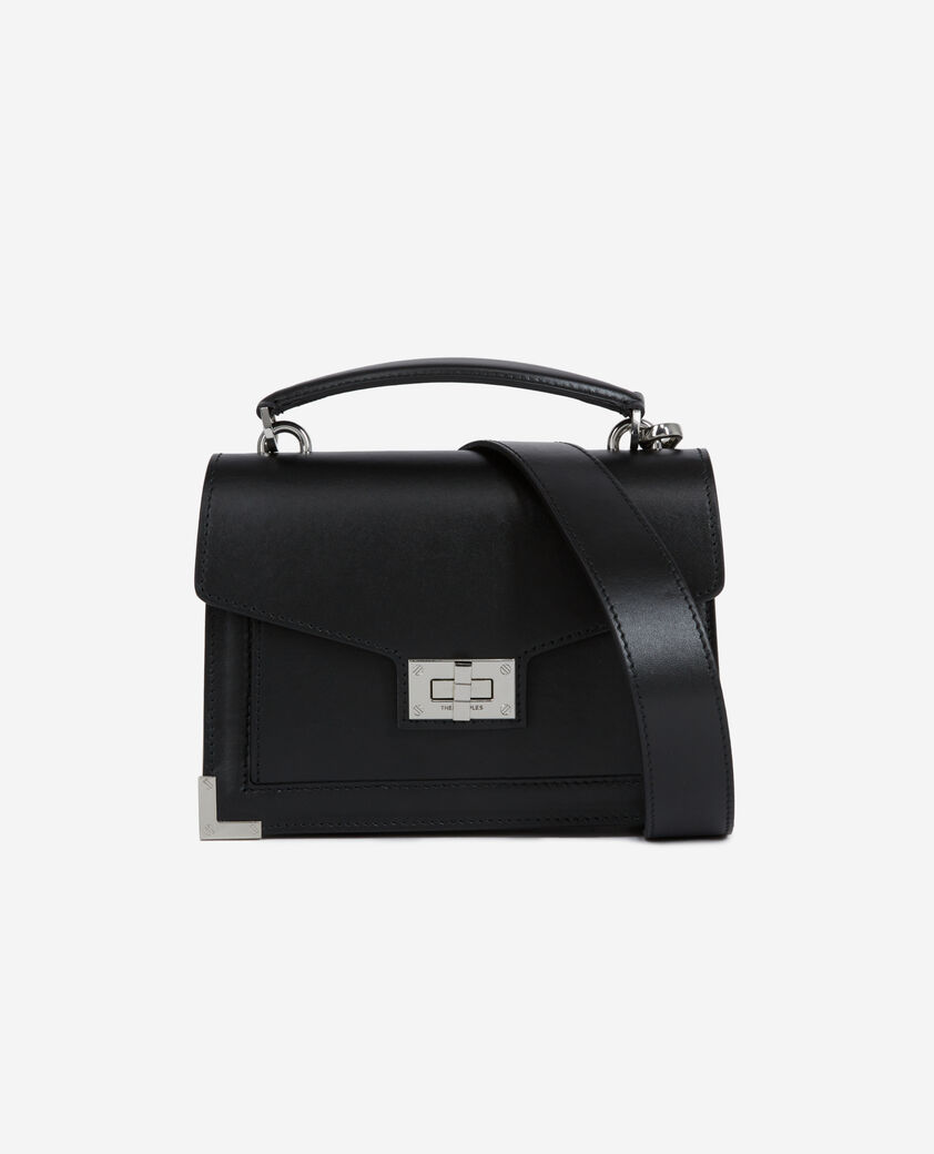 The Kooples FEMME BLACK BRUT sac emily small en cuir noir