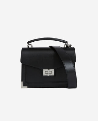 The Kooples WOMEN BLACK BRUT small emily bag in black leather