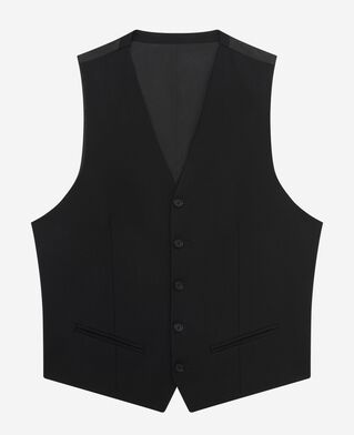 The Kooples MEN BLACK black wool suit waistcoat