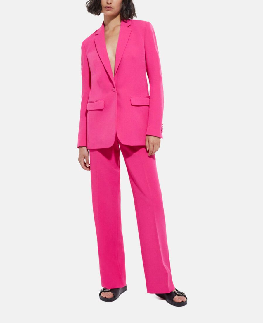 Vibrant pink formal flowing pants