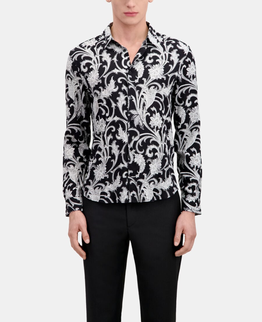 The Kooples MEN BLACK WHITE printed shirt
