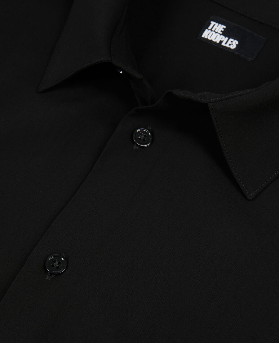 The Kooples HOMME BLACK chemise noire avec broderie