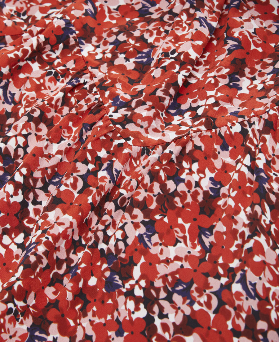 The Kooples FEMME RED jupe courte imprim&eacute; fleuri