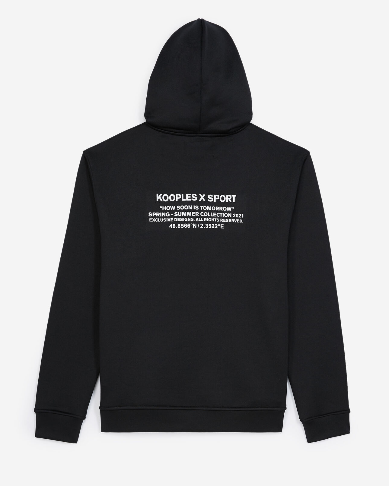The Kooples HOMBRE BLACK sudadera negra con capucha estampada