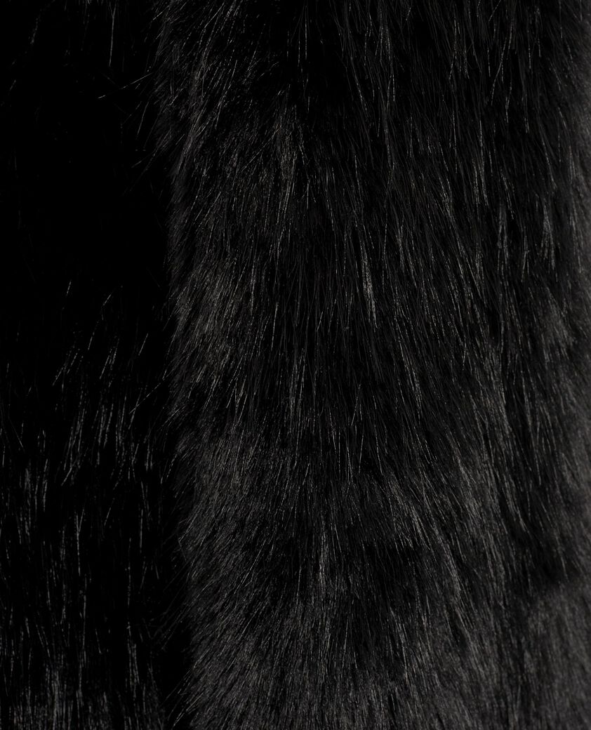 The Kooples DAMEN BLACK kragen in pelzoptik schwarz