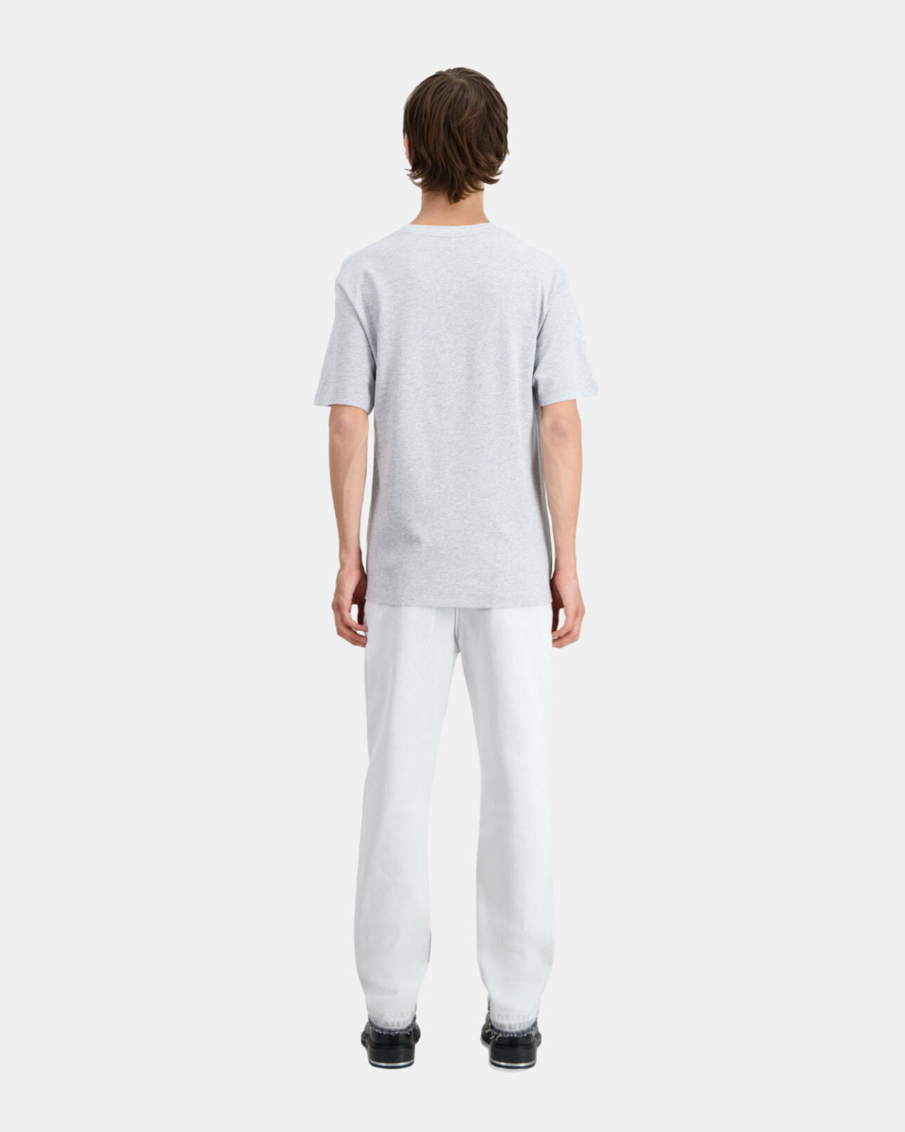 The Kooples HERREN GRIS CLAIR graues t-shirt herren mit blumen-stickerei