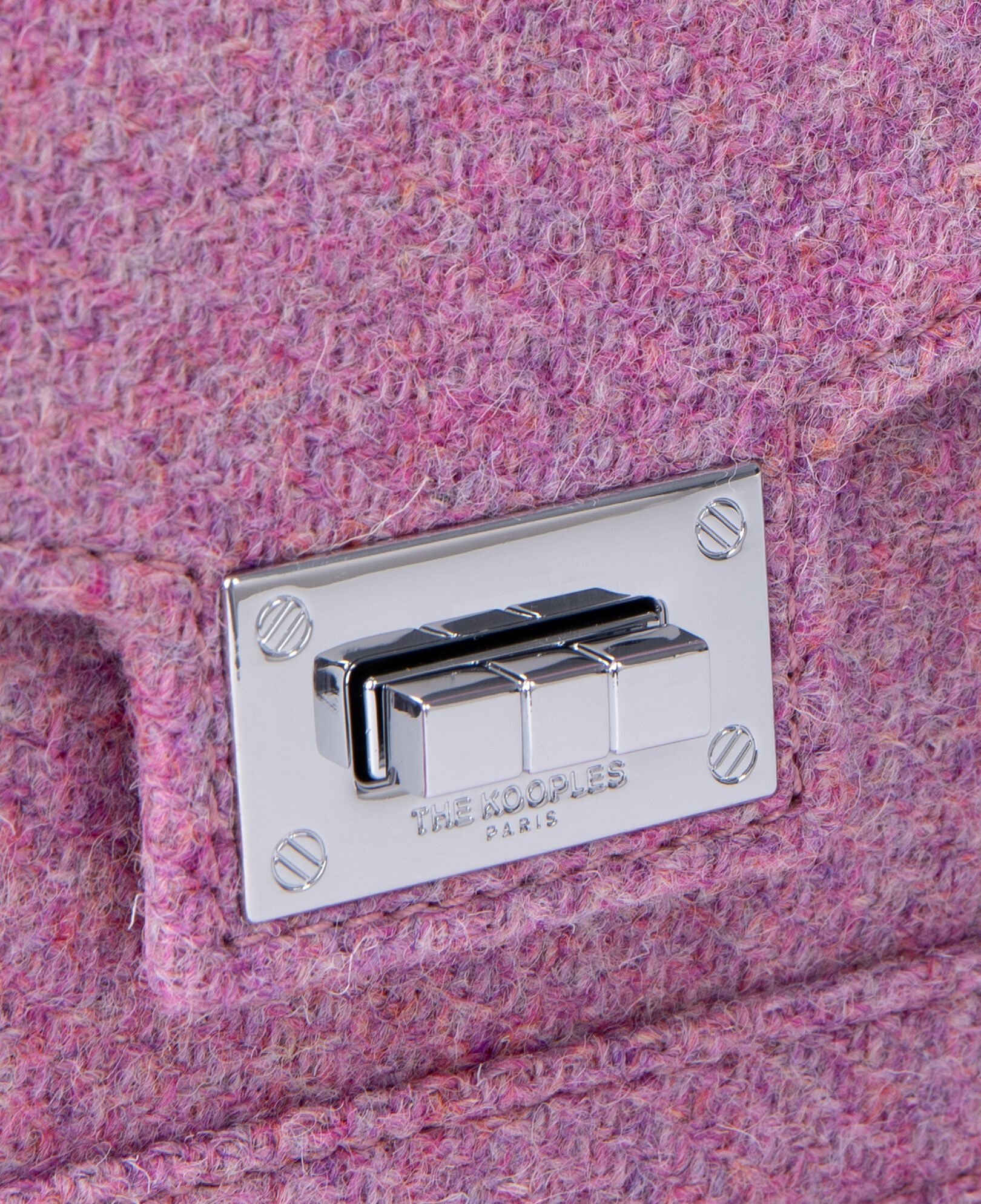 The Kooples DAMEN PINK tasche emily small aus rosa wolle the kooples x harris tweed