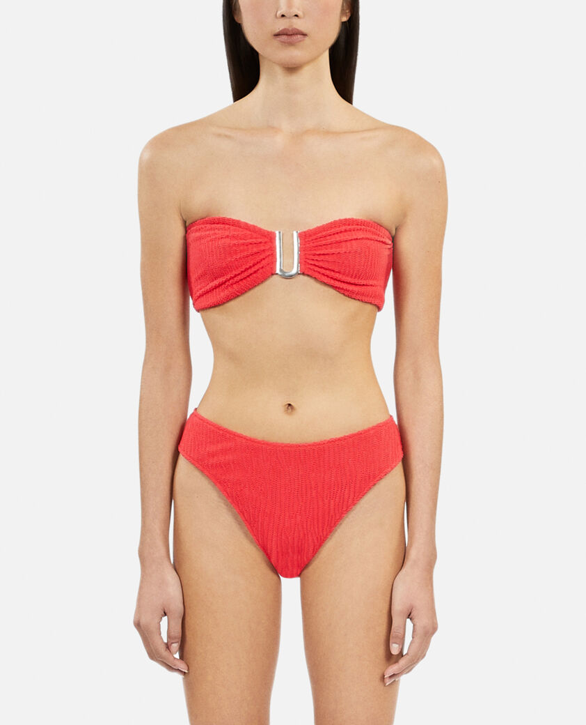 The Kooples WOMEN RED the kooples x luz bandeau swimming costume top red
