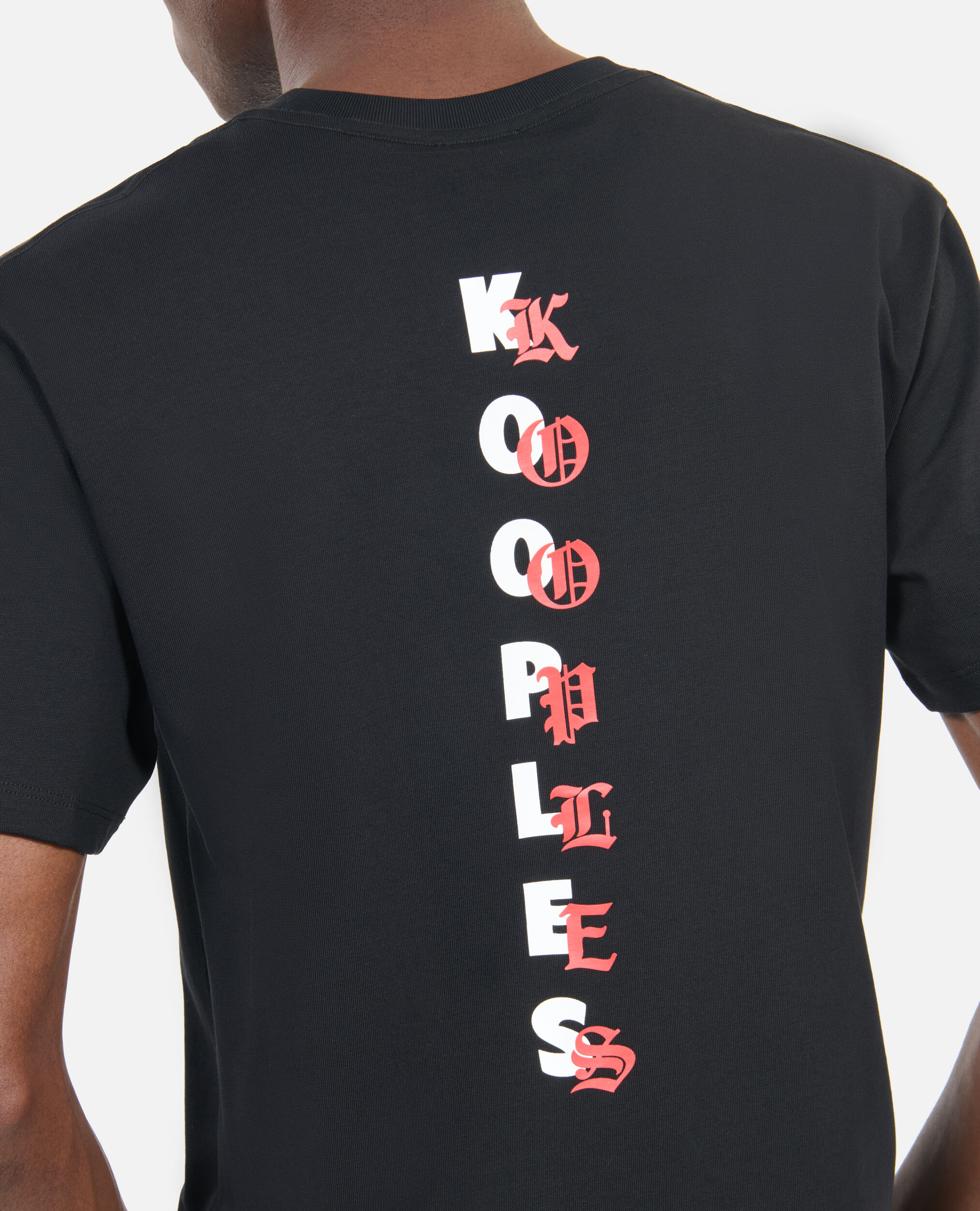 Men's black t-shirt with Logo serigraphy, BLACK, hi-res image number null