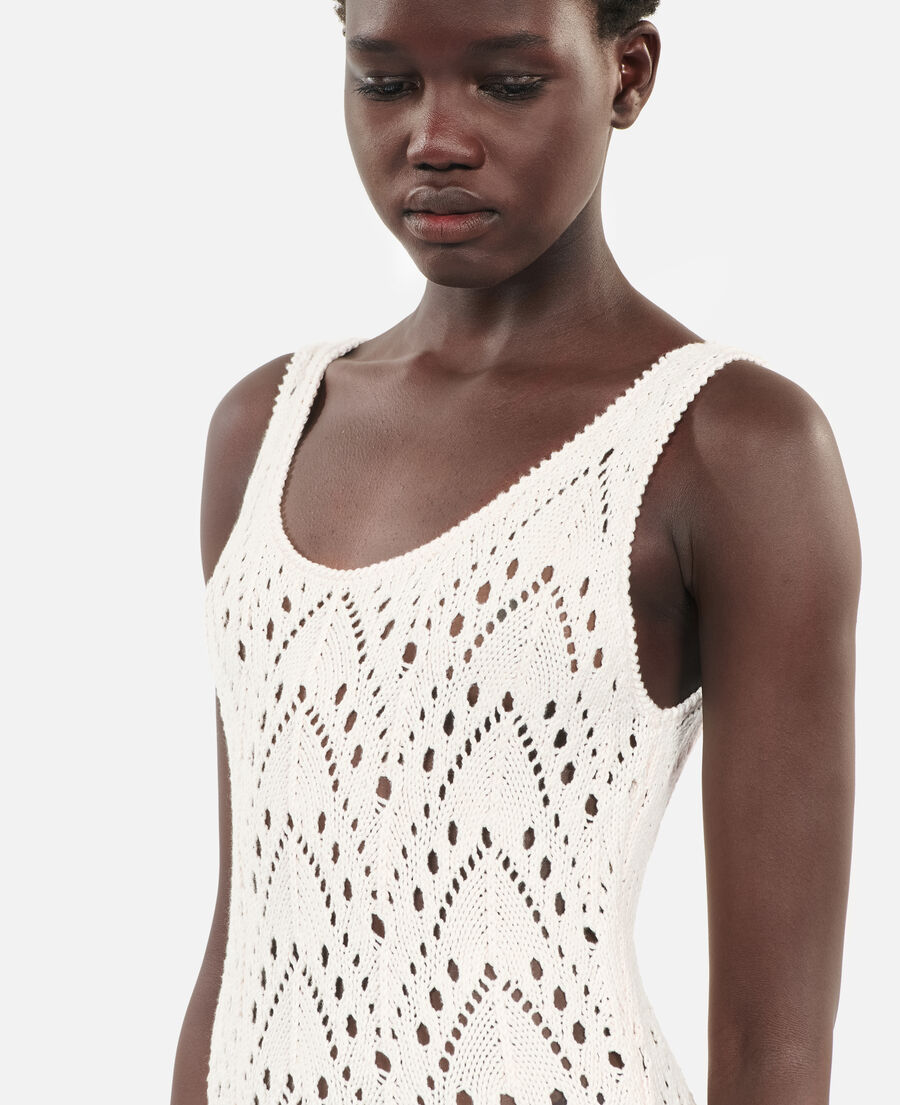 The Kooples FEMME ECRU robe longue en maille écrue