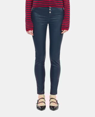 The Kooples MUJER NAVY vaqueros skinny efecto piel azul marino