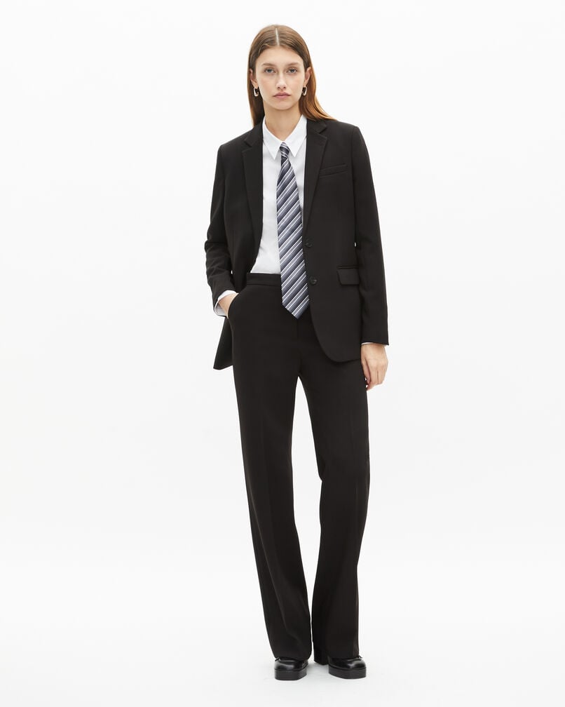 The Kooples WOMEN BLACK black straight-cut tailored jacket