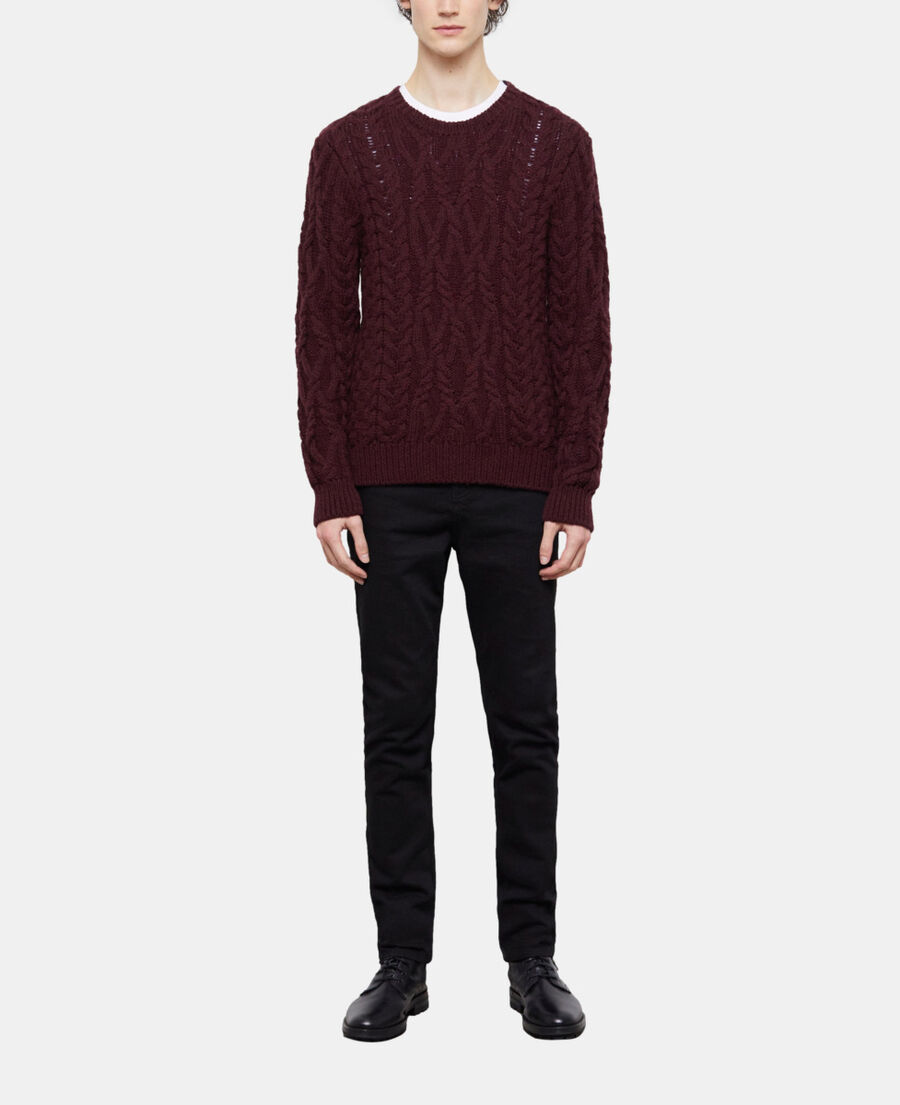 pull en laine rouge