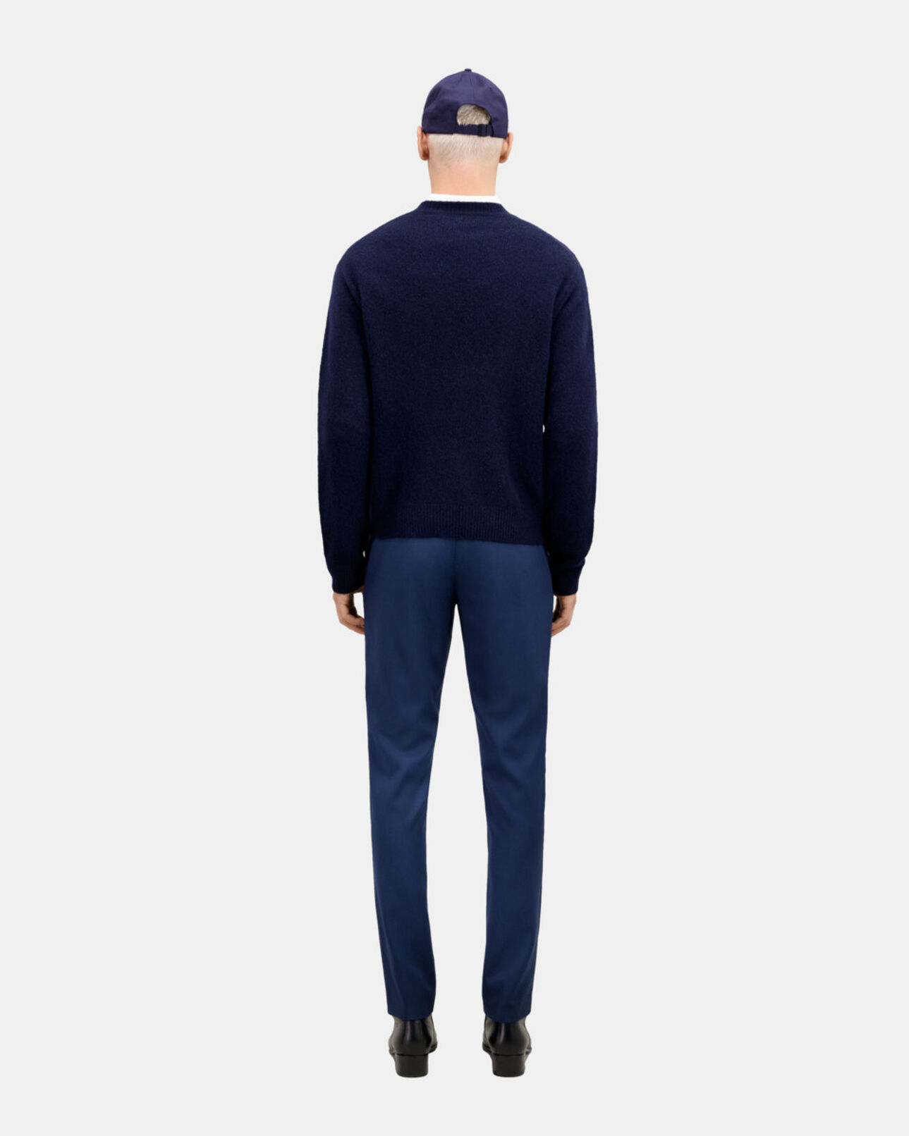 The Kooples MEN NAVY navy blue wool and alpaca blend sweater
