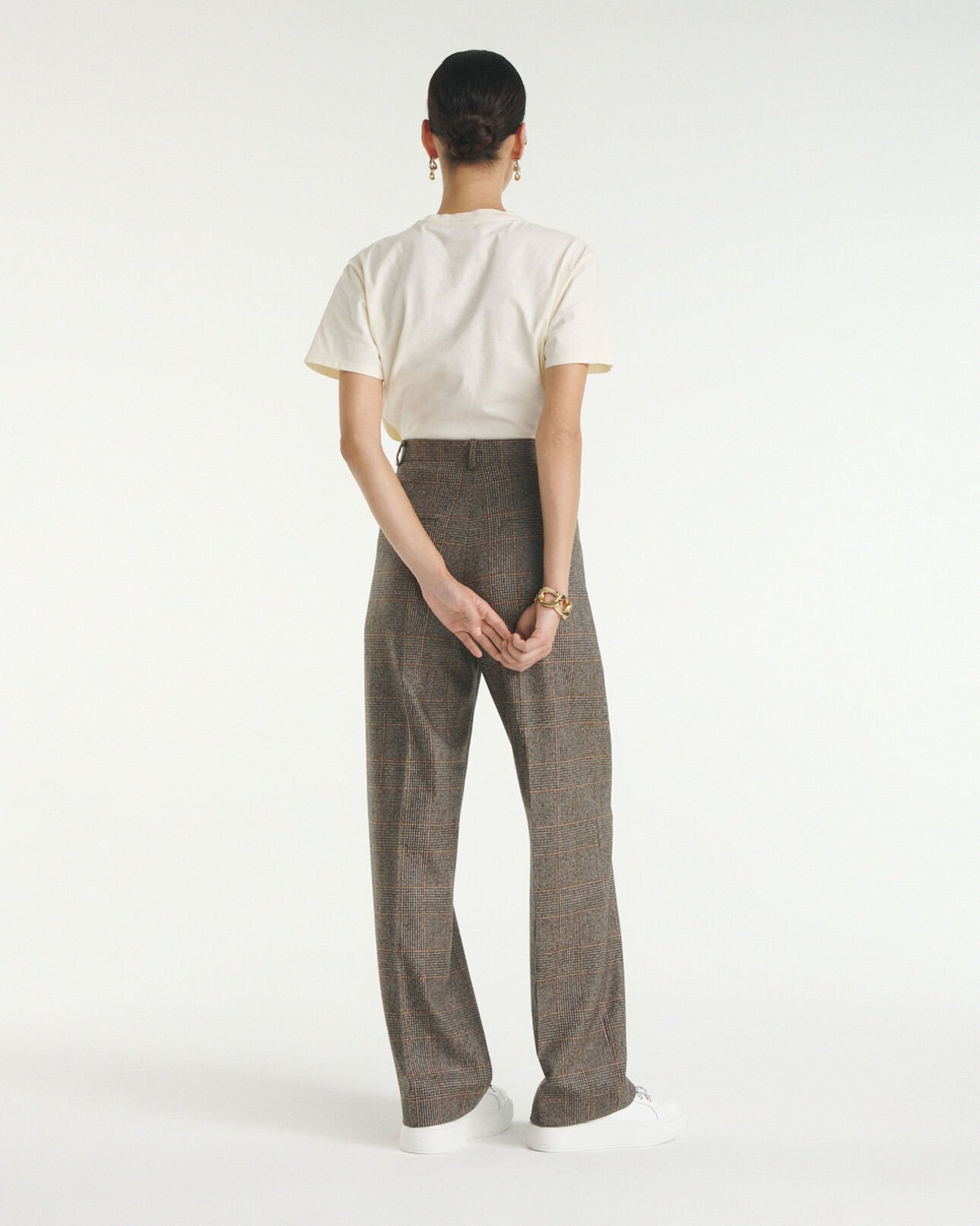 The Kooples WOMEN ECRU ecru t-shirt with mountain print