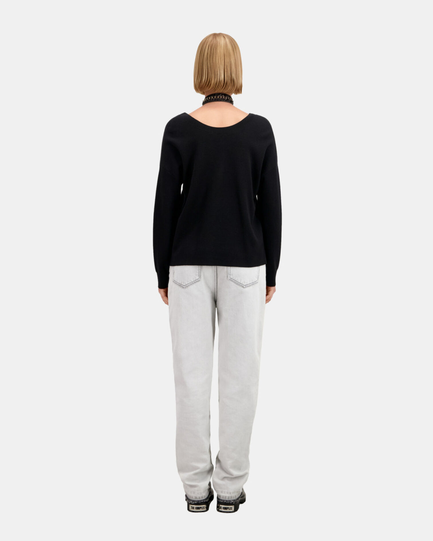 Pull avec boutonnage dans le dos, BLACK, hi-res image number null