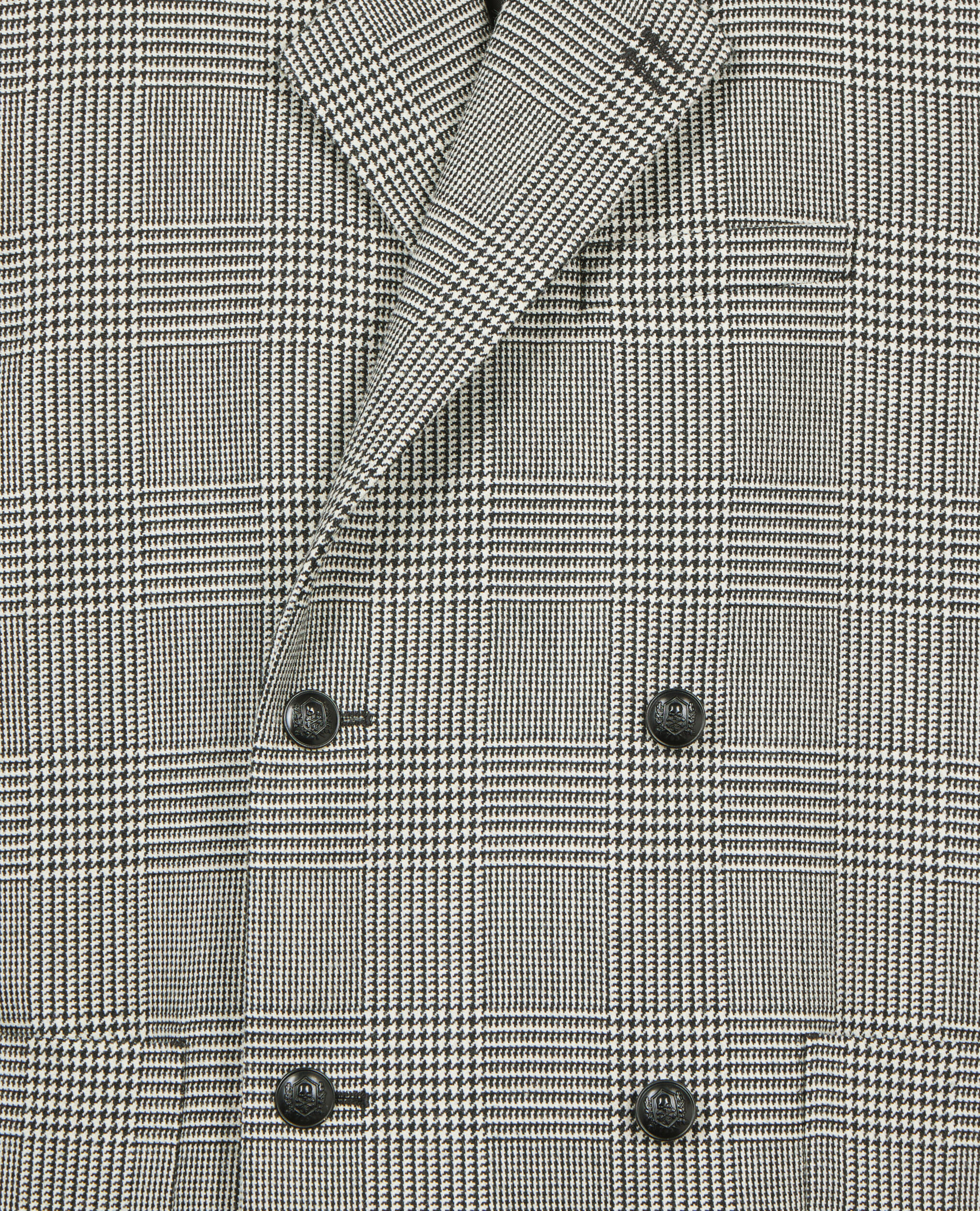Black and white houndstooth wool suit jacket, BLACK WHITE, hi-res image number null