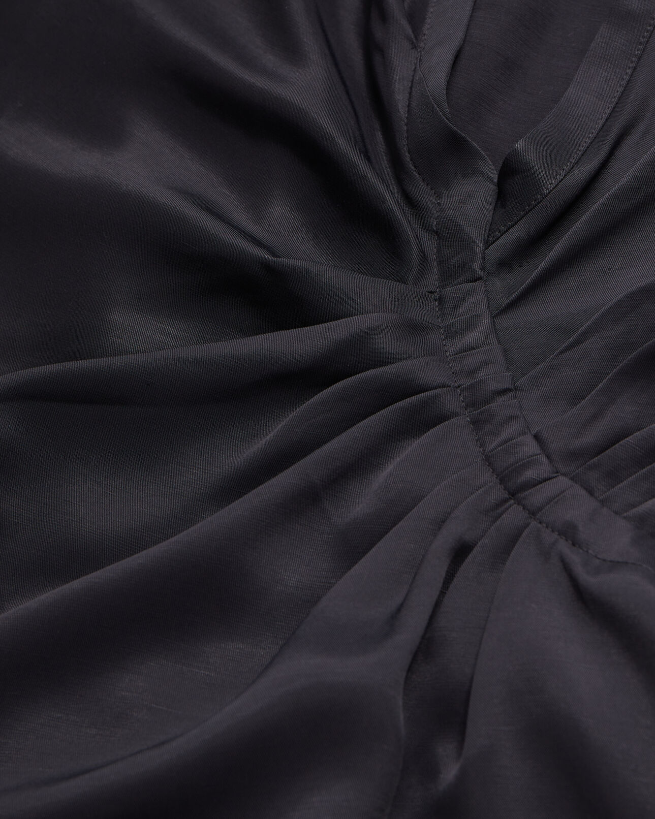 The Kooples WOMEN BLACK short black dress with draping