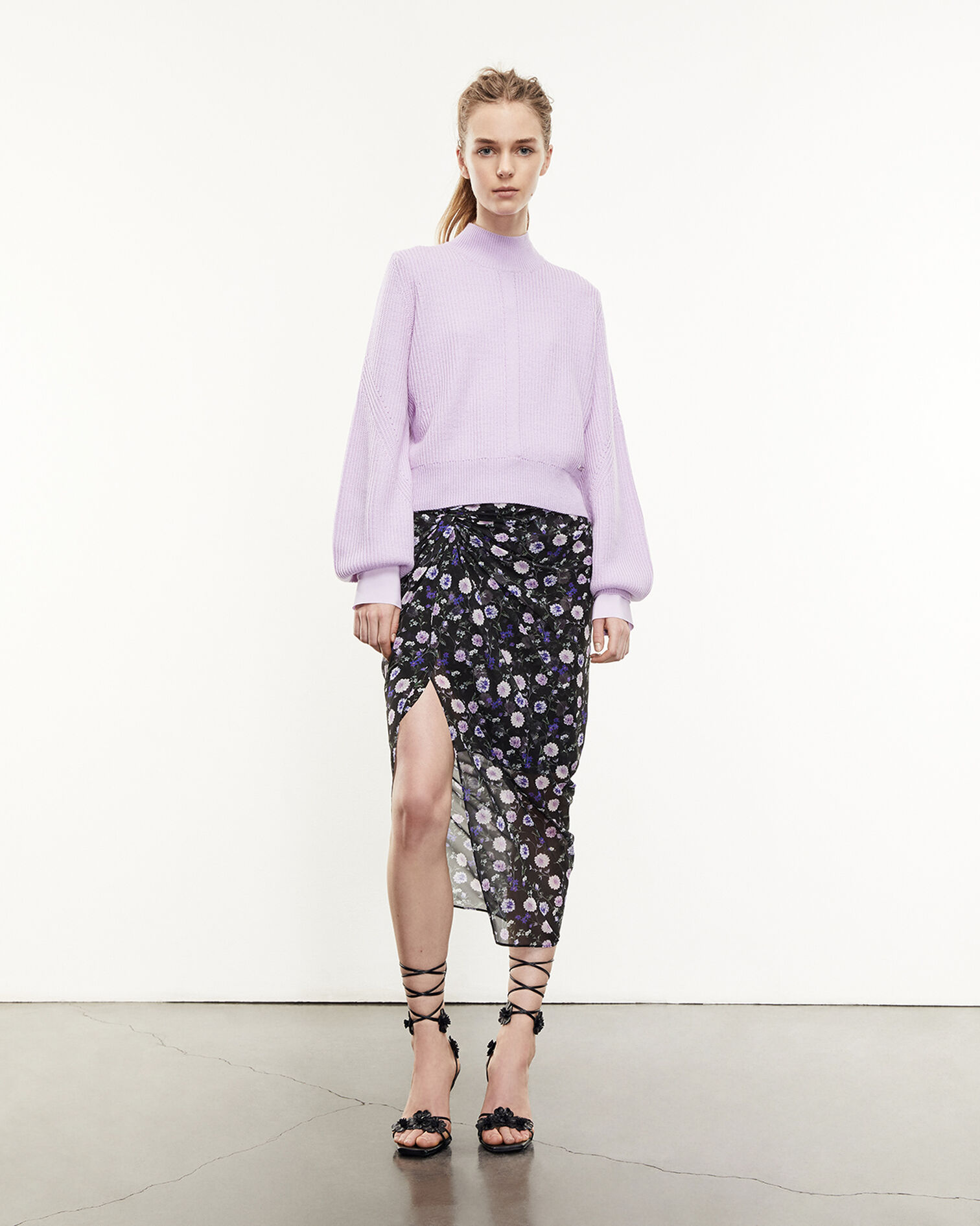 Pull laine mérinos violet clair ample, PURPLE, hi-res image number null