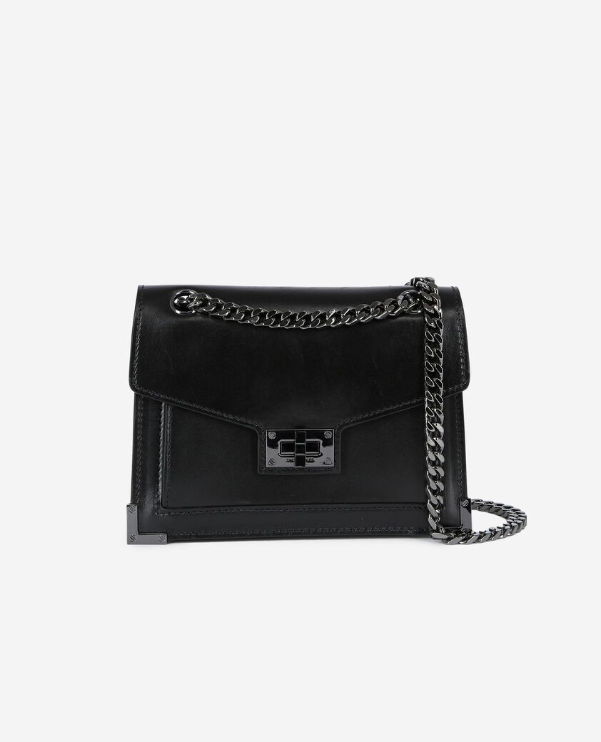 The Kooples FEMME BLACK sac emily small en cuir lisse noir