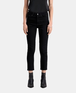 The Kooples WOMEN BLACK WASHED black slim jeans
