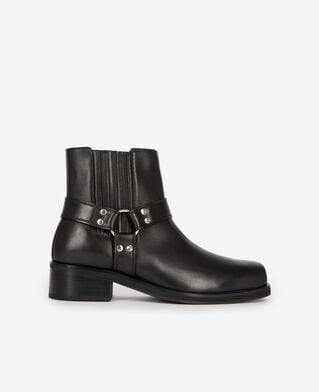 The Kooples MEN BLACK boots with black leather straps