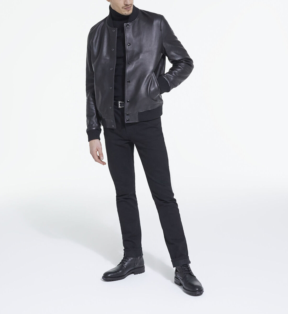 Leather jacket with leopard print lining The Kooples