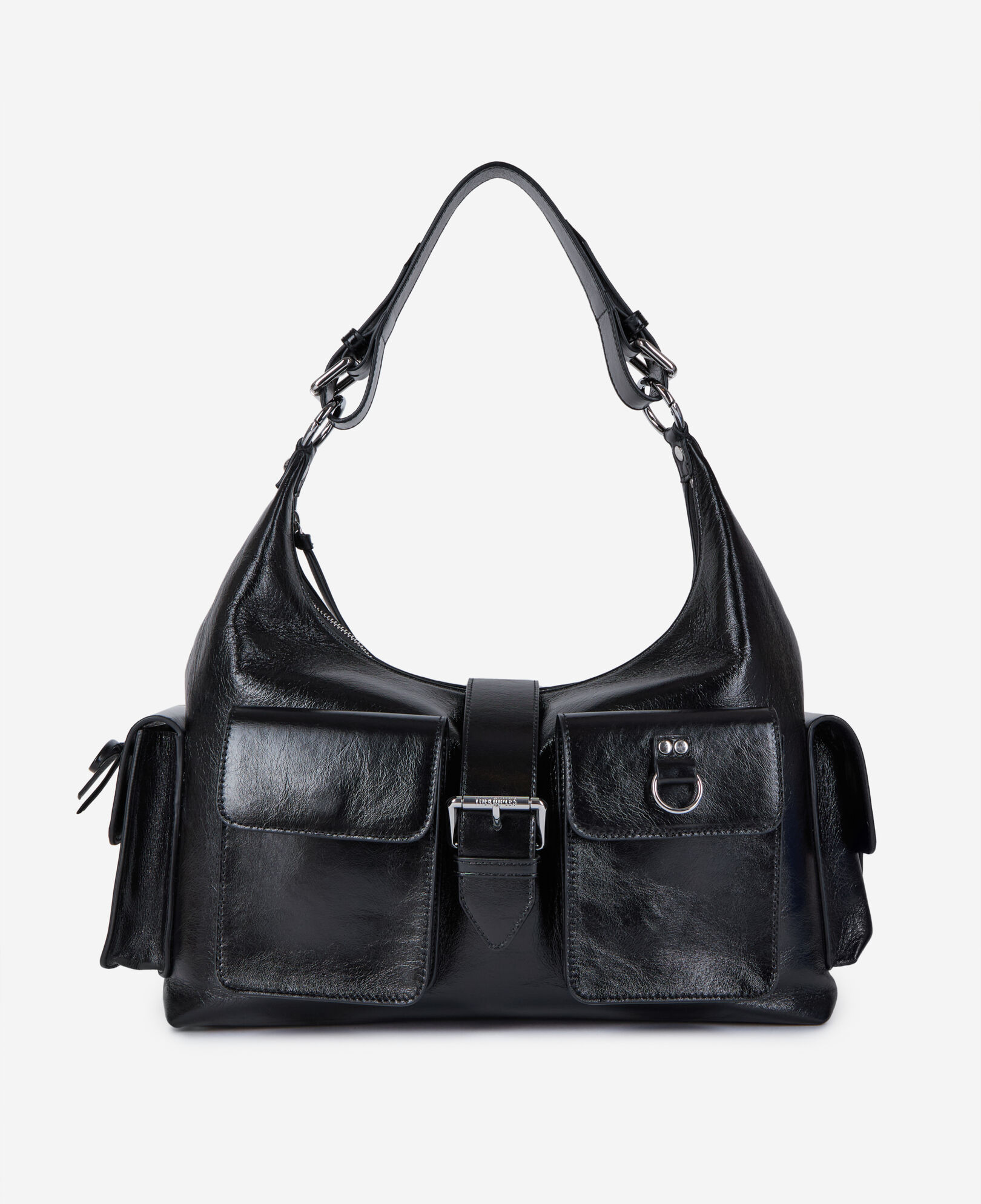The Kooples FEMME BLACK sac amelia xl en cuir noir