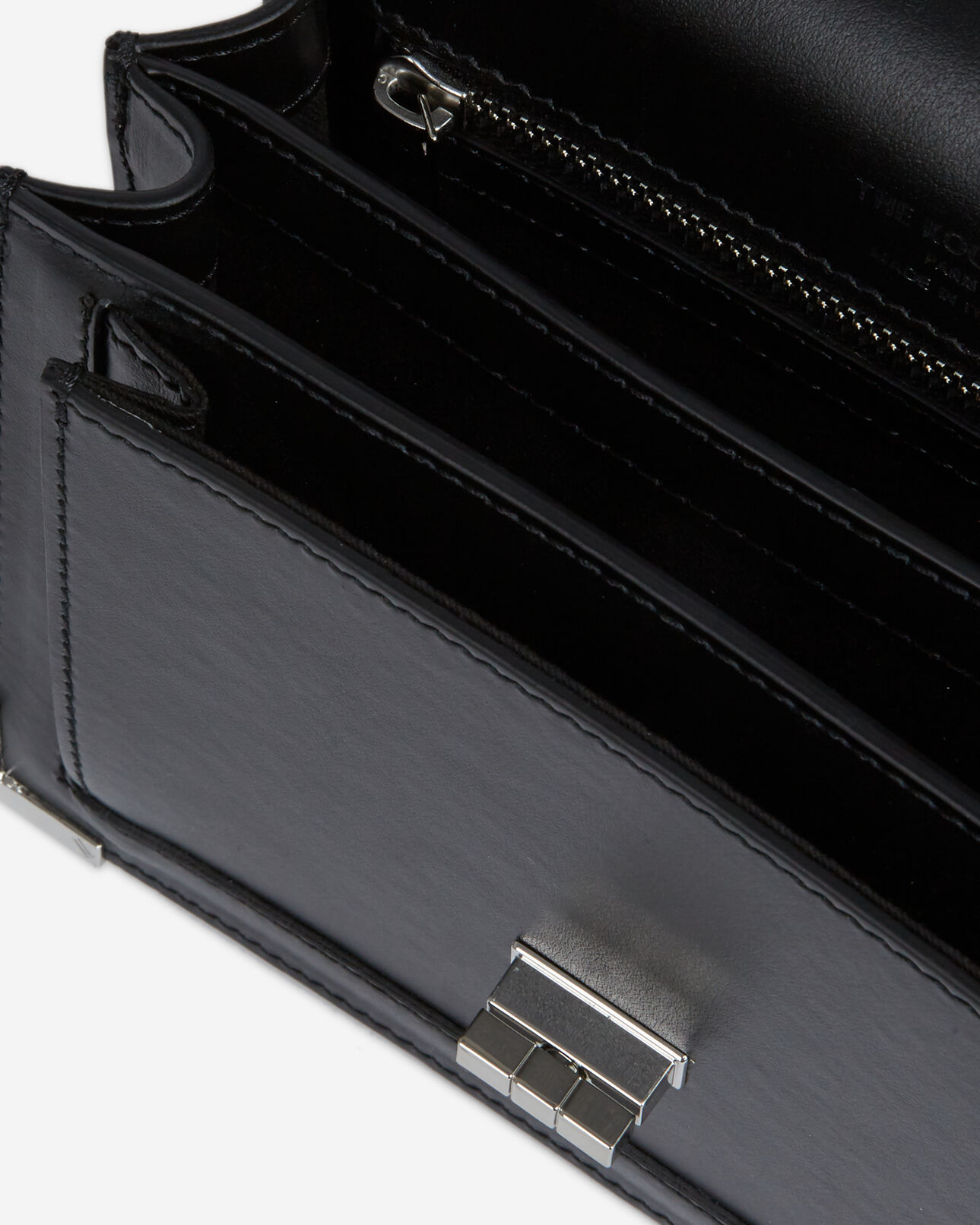 The Kooples FEMME BLACK BRUT sac emily small en cuir noir