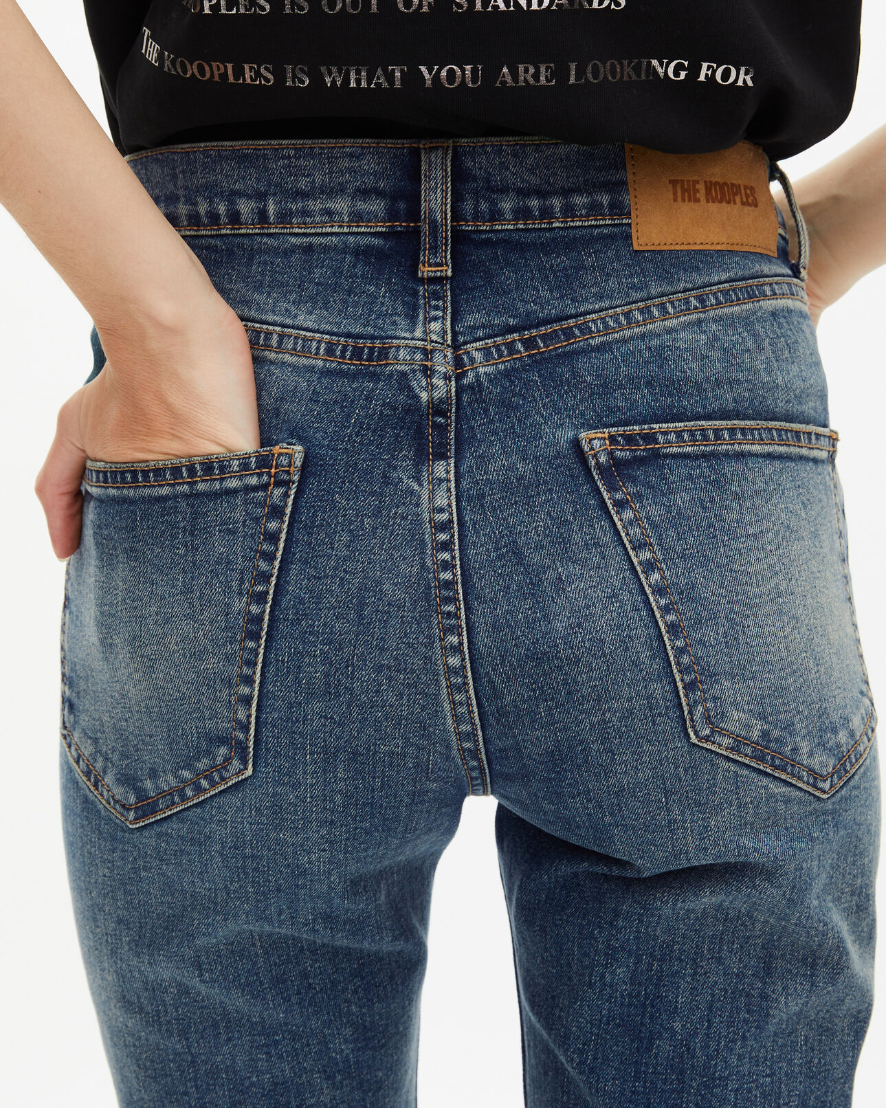 The Kooples FEMME USED RAPIECE jean slim bleu