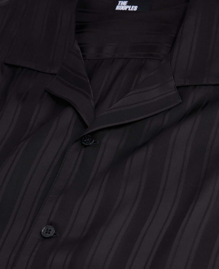 The Kooples H BLACK black striped jacquard shirt
