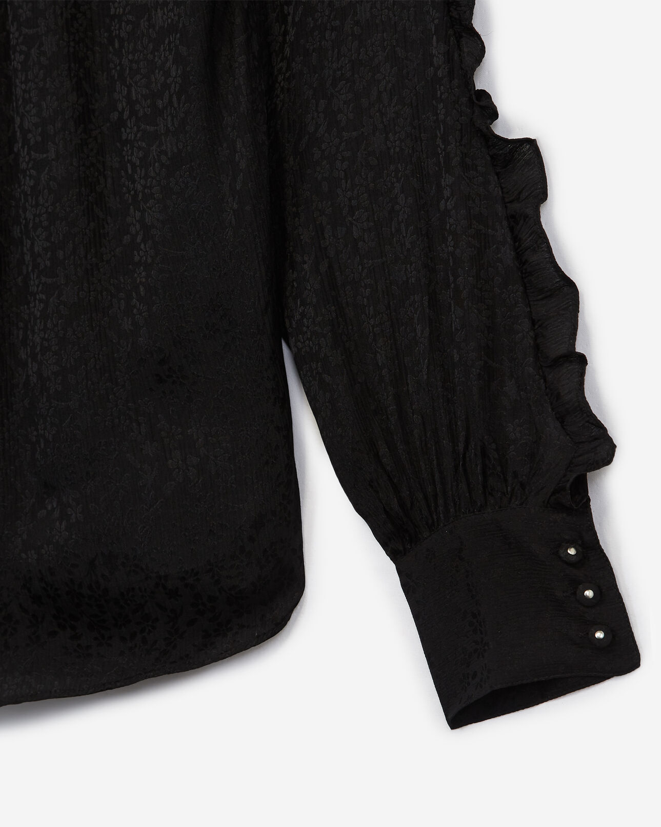 The Kooples WOMEN BLACK printed oversized silk shirt